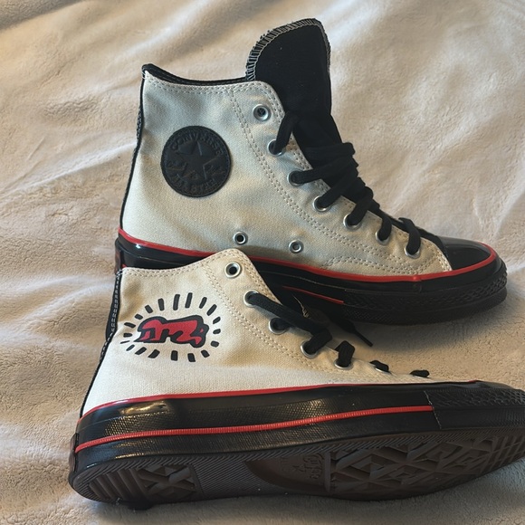 Converse High-Top Sneakers - Cream and Black main image 4